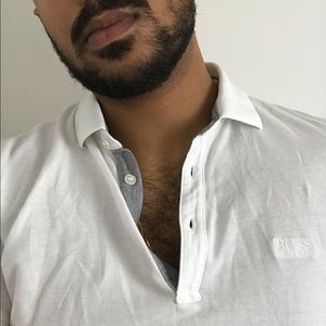 Hugo Boss white polo. Medium